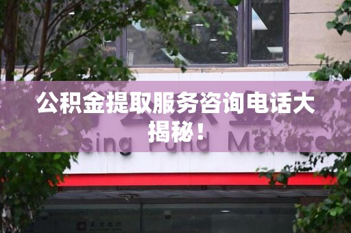 宁德公积金提取服务咨询电话大揭秘！